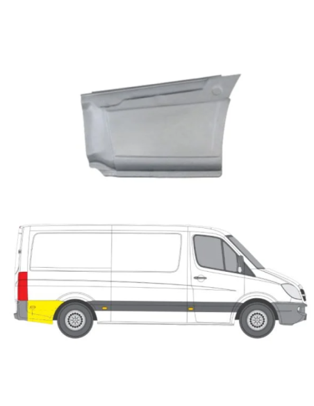 Mercedes Sprinter 06-13 remontdaļa sānam R apakšas daļa aiz riteņa bāze 2600, 3265